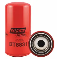 Spin-on hydraulic filter with cellulose media, 3 11/16 in outside diameter, and 2-16 thread size. Includes G401 integral gasket. Designed for hydraulic fluid filtration in Clark vehicles