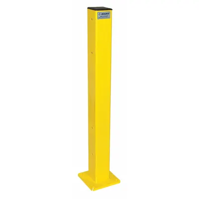BLUFF Guardrail Post: Inline, 42 in Overall Ht, Steel, Powder Coated, 4 in Post Dp - Bolt-On Guardrail Posts