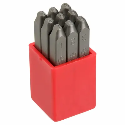 OEM Hand Stamp Kit: 0 thru 9 (6 doubles as 9) - Heavy-Duty Sharp-Face Hand Stamps