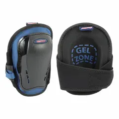 These swivel knee pads feature a plastic cap and foam padding for impact protection and comfort. The neoprene strap with hook-and-loop closure secures the pad in place. Suitable for tasks requiring kneeling, such as flooring, tiling, and maintenance work.