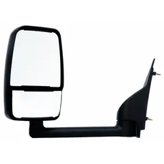 VELVAC rectangular mirror for the driver vehicle side, featuring a flat and convex profile in a 16 x 7 inch size. This non-heated, non-motorized mirror provides both standard and wide-angle views to reduce blind spots. Suitable for use on heavy-duty trucks, buses, and commercial vehicles as a replacement mirror.