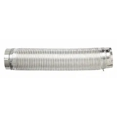 Flexible venting component for connecting a dryer to the exterior exhaust duct. Used to direct exhaust airflow from the appliance to the outside, helping maintain proper ventilation.