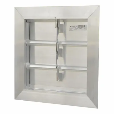 CANARM Manual Damper: For 16 in Fan, For 16 in Nominal Duct Dia, 3, 16 in H, 16 in W - Wall-Mount Backdraft Dampers