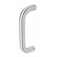 This hand pull is constructed from wear-resistant brass with a chrome finish. It measures 9 inches in height and is suitable for use on commercial or industrial doors in high-traffic areas such as offices, factories, and warehouses