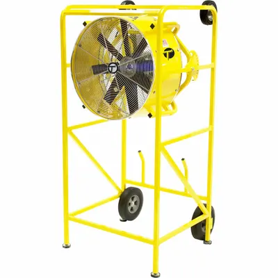 TEMPEST Circulating Fan: 24 in Blade Dia, 230V AC, Mobile, 2 hp, Direct Drive - Hazardous-Location Industrial Floor Fans