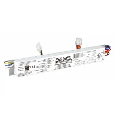 FULHAM Fluorescent Ballast: 120 to 277V AC, 1/2 Lamps Supported, 44 W Bulb Watt - Programmed Rapid Start Electronic Fluorescent Ballasts