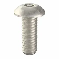 Button head machine screw with tamper-resistant drive, designed for applications where unauthorized removal is a concern. Thread size 10-32, length 1/2 inch, drive size 5/32 inch. Suitable for use in electrical enclosures, control panels, and machinery guards. Sold in packs of 25