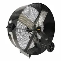 MASTER Circulating Fan: 48 in Blade Dia, 120V AC, Mobile, 1 hp, Belt Drive, Steel (MPN MAC-48-BDF-C)