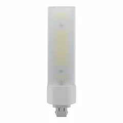 This 15-watt LED ballast-bypass (UL Type B) plug-in lamp features a 2-pin G24d base and T4 shape with a 4100K color temperature. It is non-dimmable and designed for direct-wire installation in fixtures such as troffers, downlights, and wall packs.