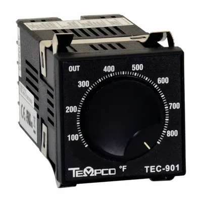 TEMPCO Temperature Controller: TEC-901, 1/16 DIN Size, K, Proportional, 100 to 130V AC - Temperature Controllers