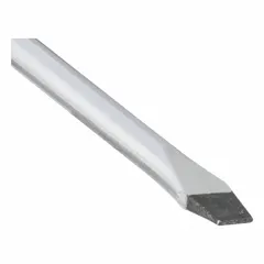 This slotted screwdriver features a keystone tip for secure engagement with slotted screws. With a 1/8-inch tip size and 4 1/2-inch overall length, it is suited for general maintenance, assembly, and repair tasks in industrial and commercial settings.