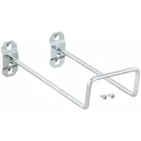 APPROVED VENDOR Double Closed Pegboard Hook: 8 1/2 in x 4 in, Screw-In, Surface, Silver