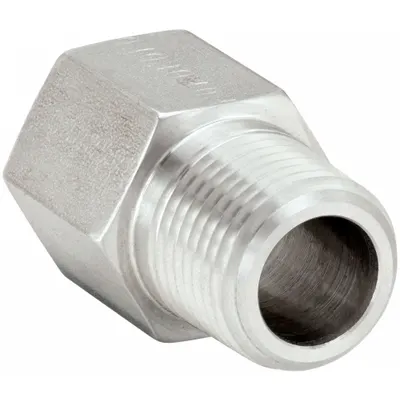 PARKER Metal Pipe Straight: Straight, 316 Stainless Steel, 1/2 in x 1/2 in, 5,000 psi - Extreme Pressure Threaded Pipe Fittings