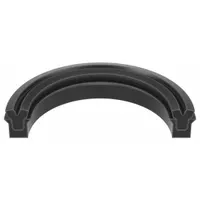 Deep-Z rod seal designed for hydraulic cylinders to prevent fluid leakage along a reciprocating rod. Fits a 5-inch rod diameter with 9/16-inch height and 0.619-inch groove width. Constructed from nitrile and urethane materials with a 70 Shore A hardness