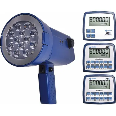MONARCH Digital Stroboscope: 0.01 fpm, LCD, 500,000 fpm, 30 fpm, 3,000 usec Max Flash Duration - High-Output LED Stroboscopes
