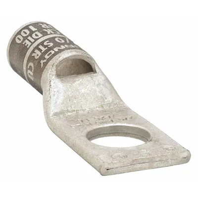 BURNDY Compression Lug: 1/2 in Stud Size, 2/0 AWG – 2/0 AWG For Wire Sizes, Stranded Wire Type - One-Hole Compression Lugs