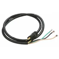 OEM replacement power cord for APW Wyott ovens. Supplies electrical power to the oven for heating and cooking operations. Used when the original cord is damaged or worn