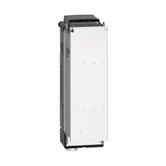 The SCHNEIDER ATV930D30N4US is a variable speed drive from the Altivar ATV900 series, designed for controlling the speed and torque of three-phase AC motors. It operates on a 380-480V AC input and delivers a three-phase output with a maximum current of 61.5 A, supporting 40 hp. The drive is chassis-style with a black/green color, suitable for industrial applications such as pumps, fans, and conveyors.