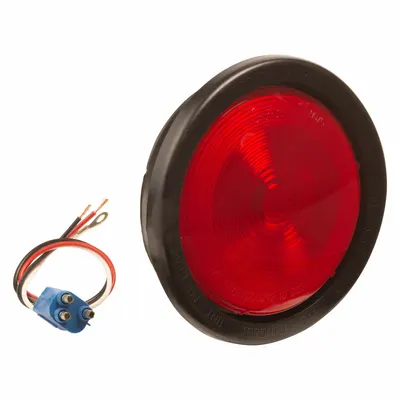 GROTE 52782 Stop Light, Red, Round, Incandescent, Grommet Mount, Female Pin - Stop Lights