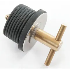 Replacement plug expansion component for floor cleaning machines. Used to maintain electrical connections within the machine's control system.