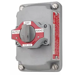 Non-illuminated selector switch with cover from the EFKB series. Features a short-handled knob operator head with momentary/maintained/maintained action and 2-circuit contact form. Suitable for industrial control panel applications requiring selection between Off, On, and momentary positions.