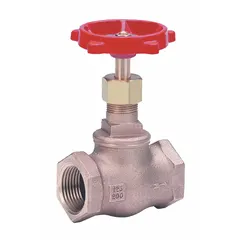 Bronze straight-body globe valve with Z-body design and rising stem. 1/8 in female pipe size connection. Suitable for general-service applications in piping systems handling gas, oil, steam, or water.
