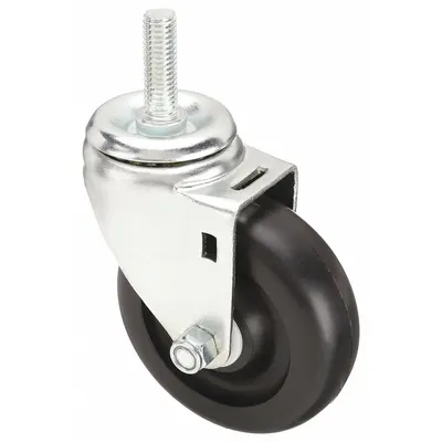 OEM Stem Caster: 4 in Wheel Dia - NSF-Listed Sanitary Threaded Stem Casters