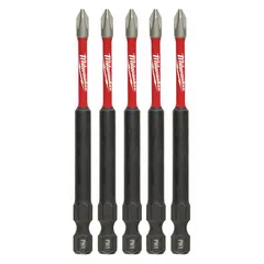 Alloy steel impact bit with #1 Phillips (PH1) tip and hex shank. Standard tip style. Sold in a 5-pack. For driving screws in assembly, construction, and maintenance tasks using impact drivers.