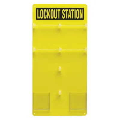 BRADY 50991 Lockout Board, Acrylic, Wall Mount, Unfilled - Unfilled Lockout Stations