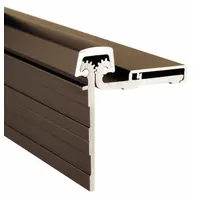 This half surface-mount piano hinge is made of aluminum and features a leaf height of 11/16 in and a leaf width of 2 in. It is designed for screw-on installation and provides continuous support for doors, panels, and enclosures in industrial settings