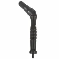 This flow-through parts washing brush features nylon bristles and a plastic handle with a 10-inch overall length. Designed for cleaning industrial components and machinery, it is suitable for maintenance and degreasing tasks in manufacturing and repair facilities