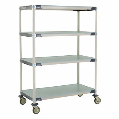 METRO Harsh-Environment Antimicrobial Mobile Plastic Shelving