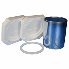 Brown corrugated shipping kit rated 275#, designed to hold one 1-gallon paint can. Meets UN/USA D.O.T. Approved Containers standards with solid UN rating 4G/Y1.8/S. Used for safe transport of paint cans in compliance with hazardous material regulations.