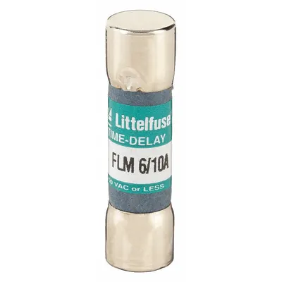 LITTELFUSE Fuse: FLM Series, Midget, Time-Delay, 600 mA, 250 V AC - Time-Delay Cylindrical Fuses