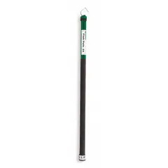Telescoping fish stick with single hook end, extending from 50 inches to 24 feet. Rod diameter is 2 1/4 inches. Used for pulling or pushing cables, wires, and ropes through walls, ceilings, and conduit runs in electrical and low-voltage installations.