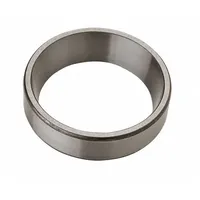 Tapered roller bearing cup, inch system, alloy steel construction. Cup width 1.437 in, overall width 1.437 in. Compatible with cone part number 87737. Used as outer race in bearing assemblies for supporting radial and axial loads