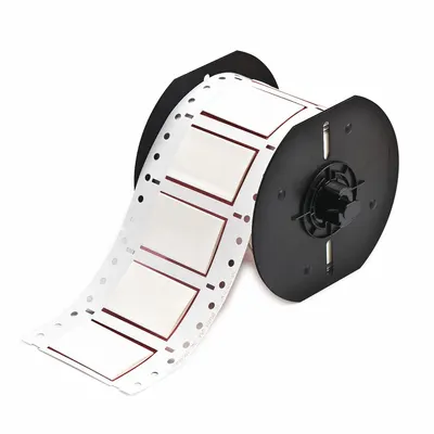 BRADY Sleeve Label: 3/4 in x 2 in, Polyolefin, White (Matte) - Brady Precut Sleeve Label Rolls