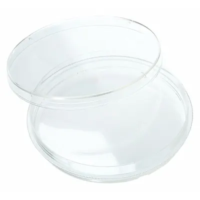 CELLTREAT Petri Dish: 100 mm Dia, 15 mm Overall Ht, Tissue Culture Treated, Grip Ring - Petri Dishes