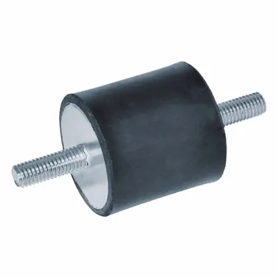 JW WINCO Vibration-Isolating Mount: Cylindrical, Natural Rubber, Male x Male Style - Male x Male Vibration-Isolating Mounts