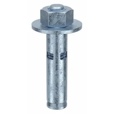 RED HEAD Sleeve Anchor: 1 7/8 in Overall Lg, 3/8 in Dia, 5/16"-18 Thread Size, Steel - Sleeve Anchors with Hex Nuts