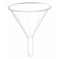 APPROVED VENDOR Utility Funnel: Polypropylene, 25 mL, 52 mm, 7 mm, 30 mm Stem Lg, White