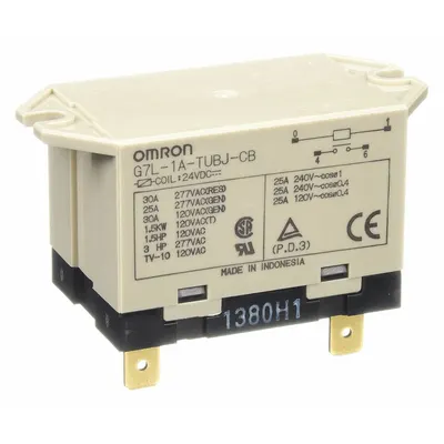 OMRON Enclosed Power Relay: Surface (Top Flange) Mounted, 30 A Current Rating - Surface-Mounted Relays