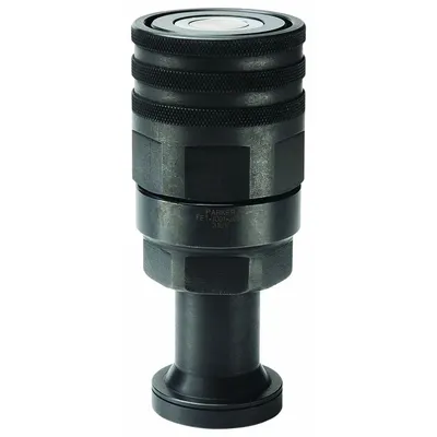 PARKER Hydraulic Quick Connect Hose Coupling: 1 in Coupling Size, Steel - Parker FET Series Hydraulic Quick-Connect Coupling Bodies