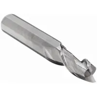Carbide square end mill with 2-flute geometry for efficient chip evacuation in aluminum and non-ferrous materials. Suitable for slotting, profiling, and contouring operations on CNC milling machines