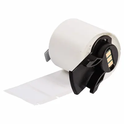 BRADY Wraparound Label: 3/4 in x 1 1/2 in, Nylon, Black on White - Brady Precut Label Rolls