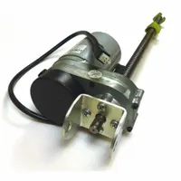 This metal head actuator is designed for Basic American Eze-Lok and Lomax healthcare beds. It enables adjustment of the head section for patient positioning. The actuator is silver in color and constructed from metal