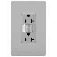 LEGRAND GFCI-USB: Duplex, 5-20, Gray, GFCI, 125V AC, 20 A, 2 Pole / 3 Wire (MPN 2097NTLTRGRY)