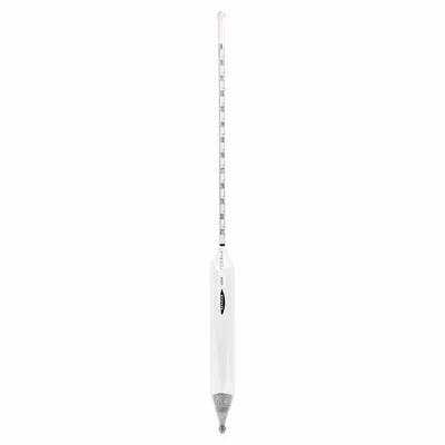 VEE GEE Specific Gravity Hydrometer: Baume Plain Form, 9/21°, 0.1°, Glass, +/-0.1° - Specific Gravity (Baume) Hydrometers