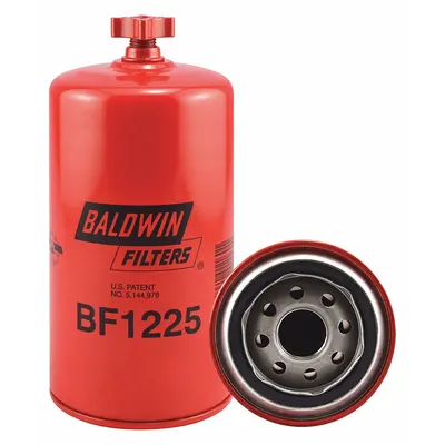 BALDWIN FILTERS Fuel Filter: Spin-On, 3 11/16 in Outside Dia, 1"-14 Thread Size, Cellulose - Spin-On Fuel Filters