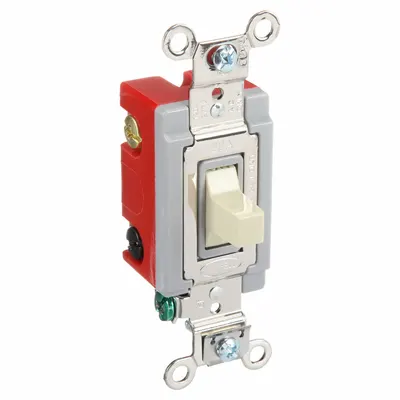 BRYANT Wall Switch: Toggle Switch, Single Pole/Double Throw, Momentary, Ivory - Toggle Wall Switches